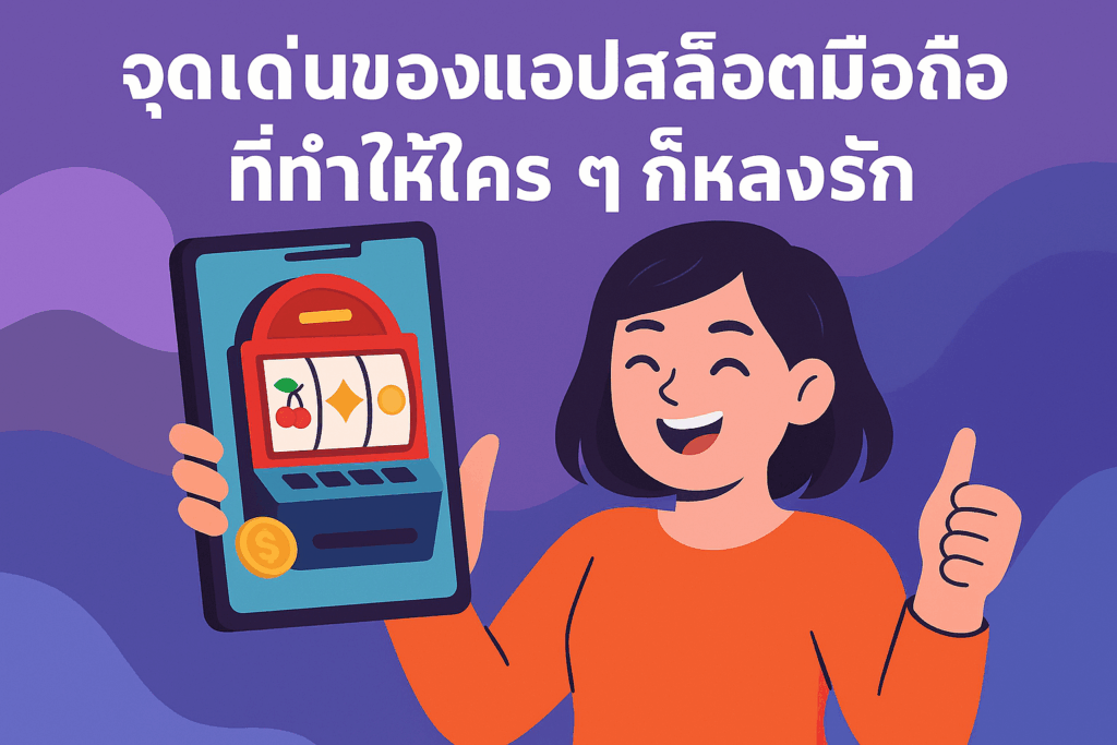 จุดเด่นของเเอปสล็อตมือ ที่ทำให้ใครหลายๆคนหลงรัก